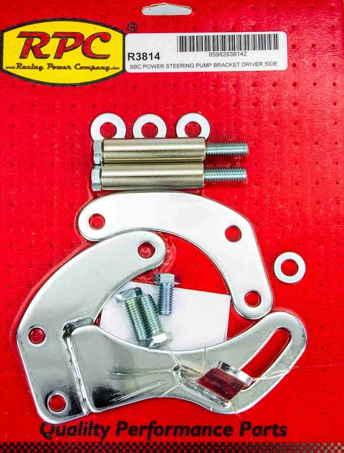 RACING POWER R3814 fits SBC Saginaw Power Steer Bracket Swp Chrome