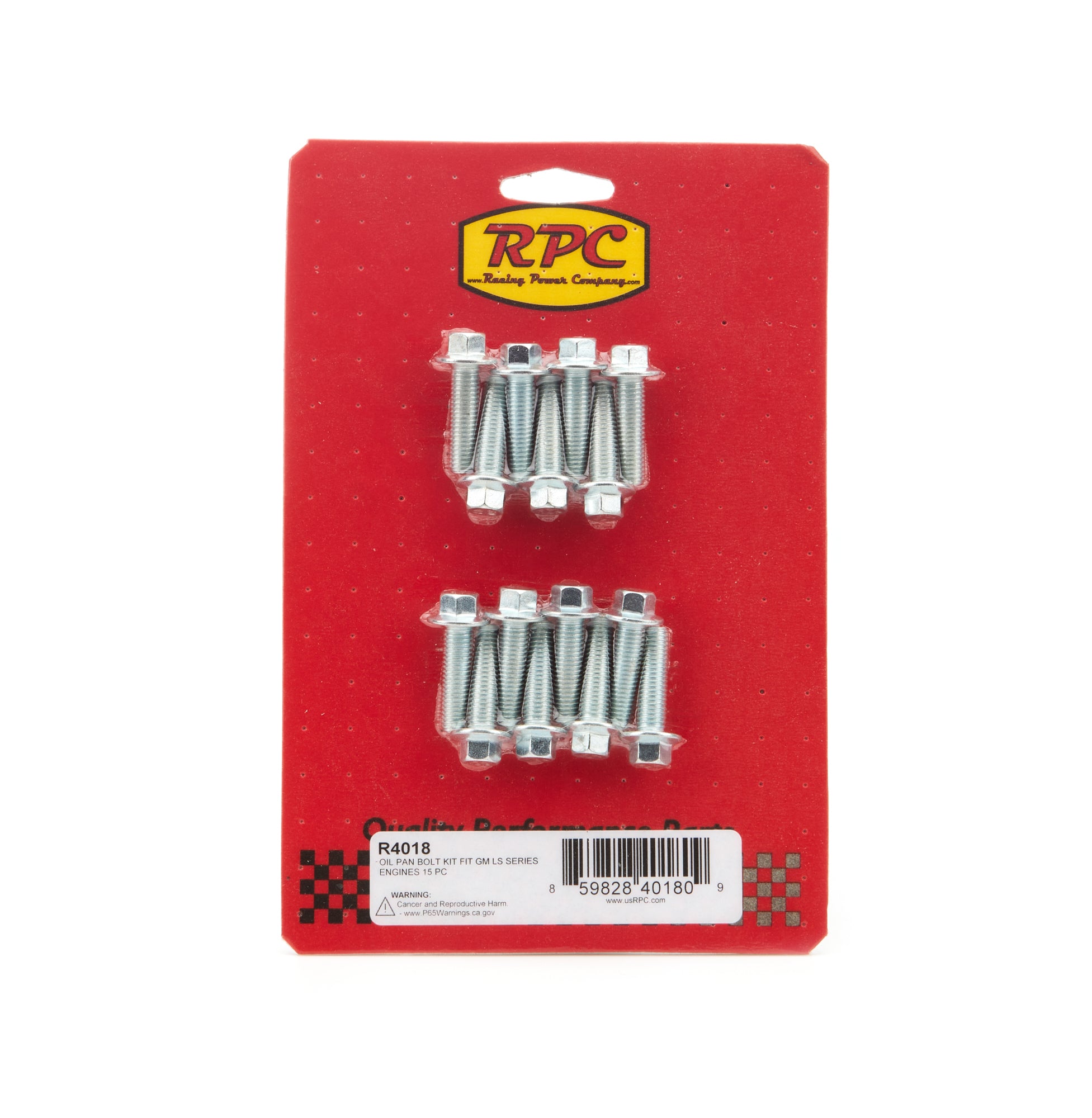 RACING POWER R4018 LS Oil Pan Bolt KIt 15Pc