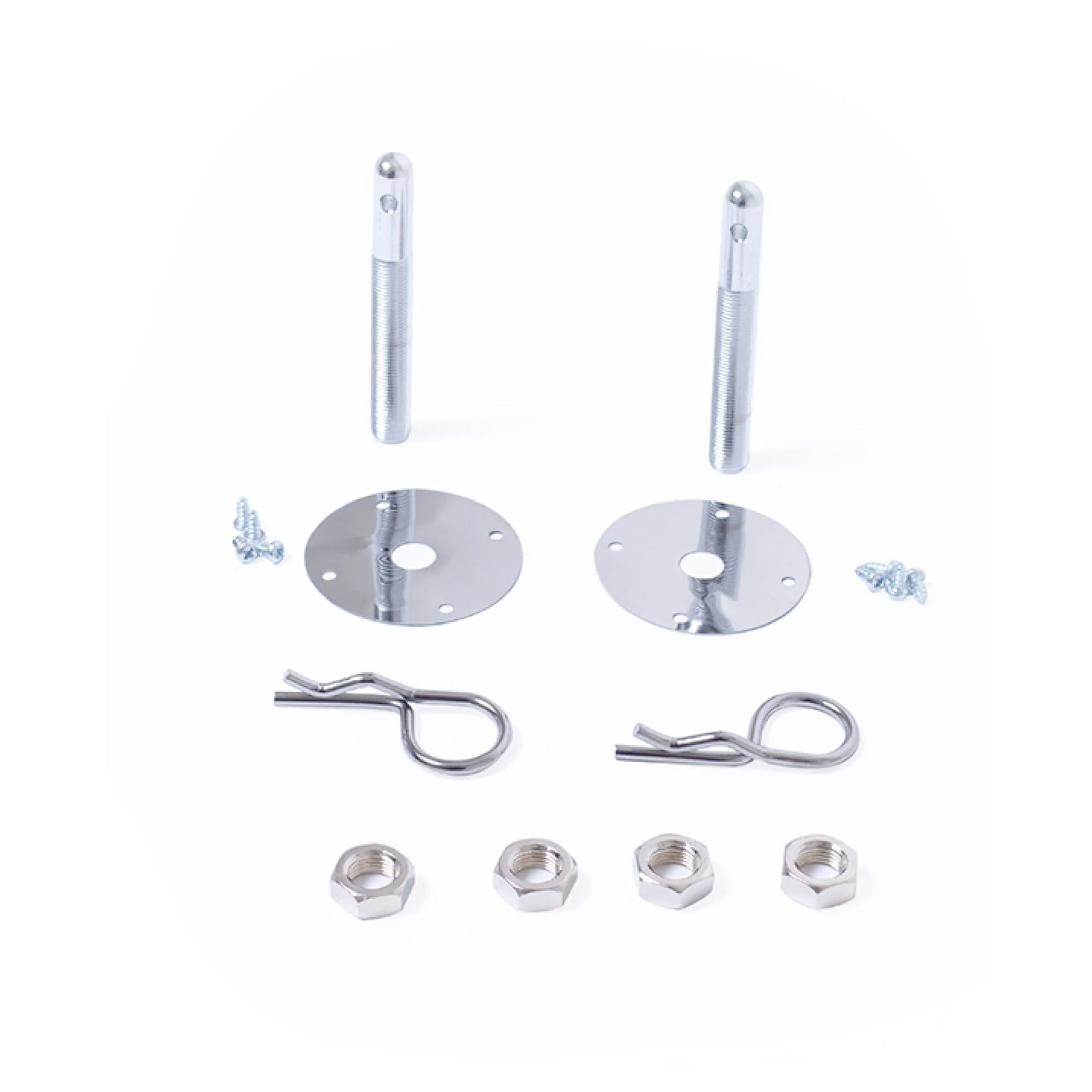 RACING POWER R4051 Chrome Steel Hair Pin H ood Set