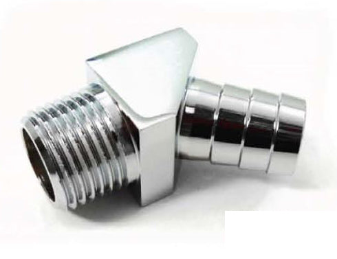 RACING POWER R4528 Aluminum 45 Degree Fitti ng 1/2In NPT 5/8In Barbs