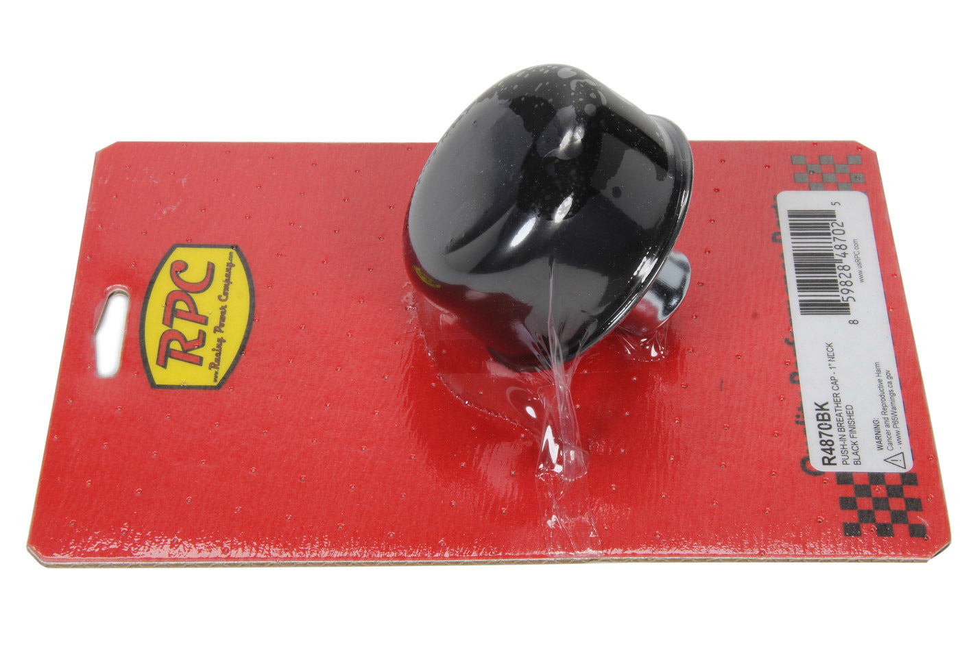 RACING POWER R4870BK Push-In Breather Cap - Black Each
