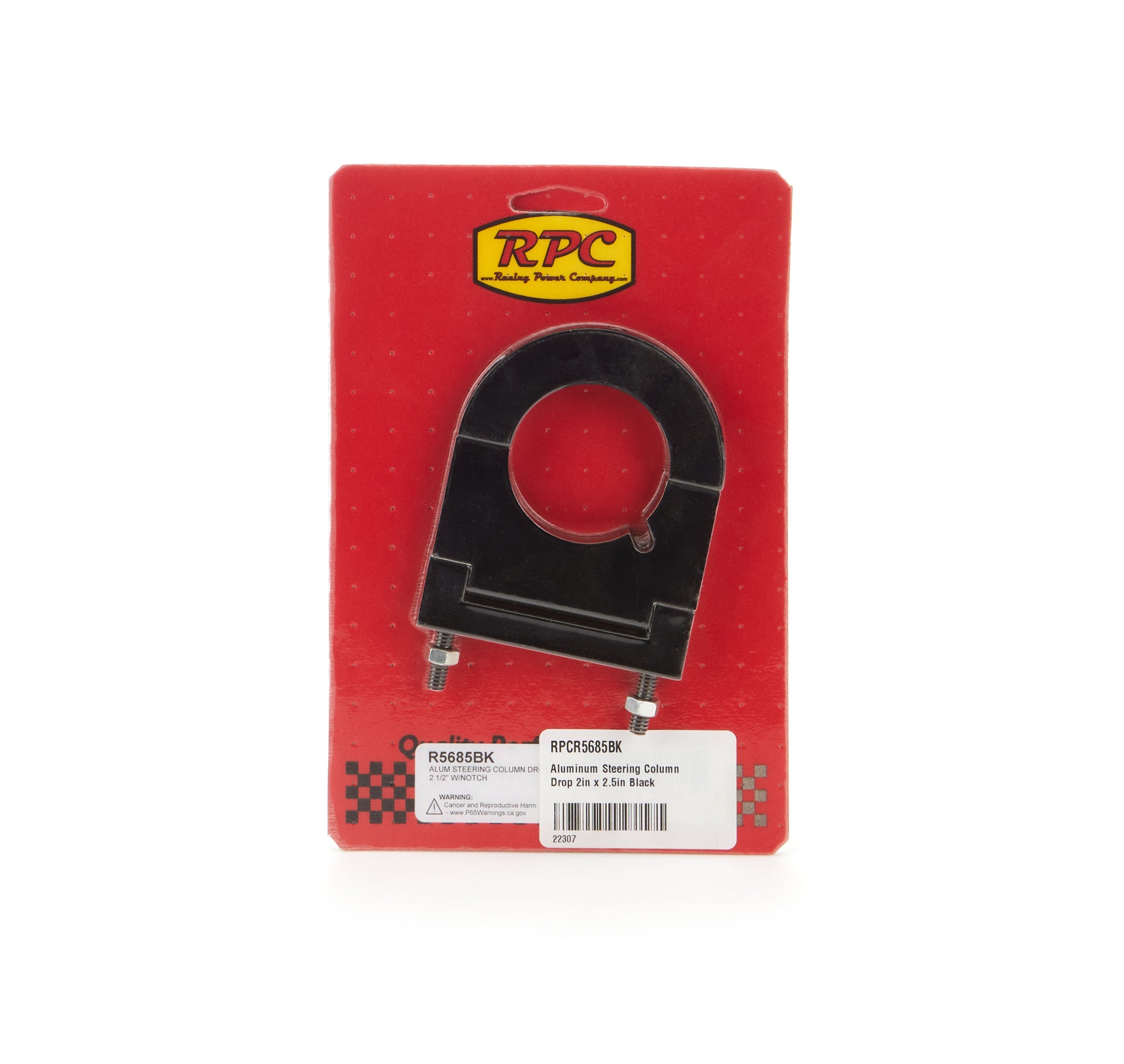 RACING POWER R5685BK Aluminum Steering Column Drop 2in x 2.5in Black