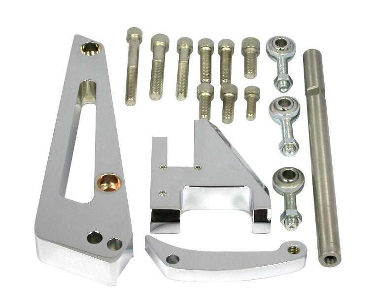 RACING POWER R6411 Chrome Alum BBC Alterna tor Bracket SWP