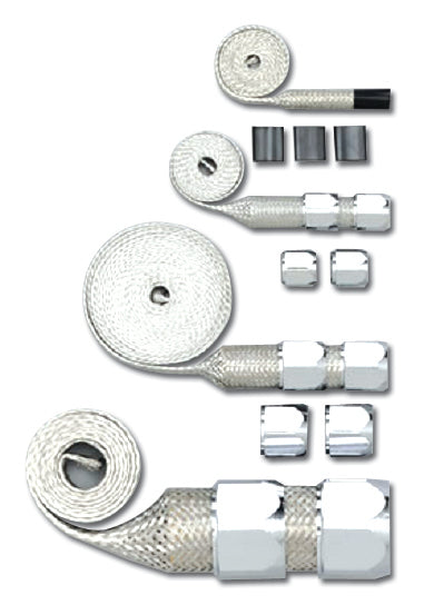 RACING POWER R6678 Chrome Braided Hose Sle eving Kit