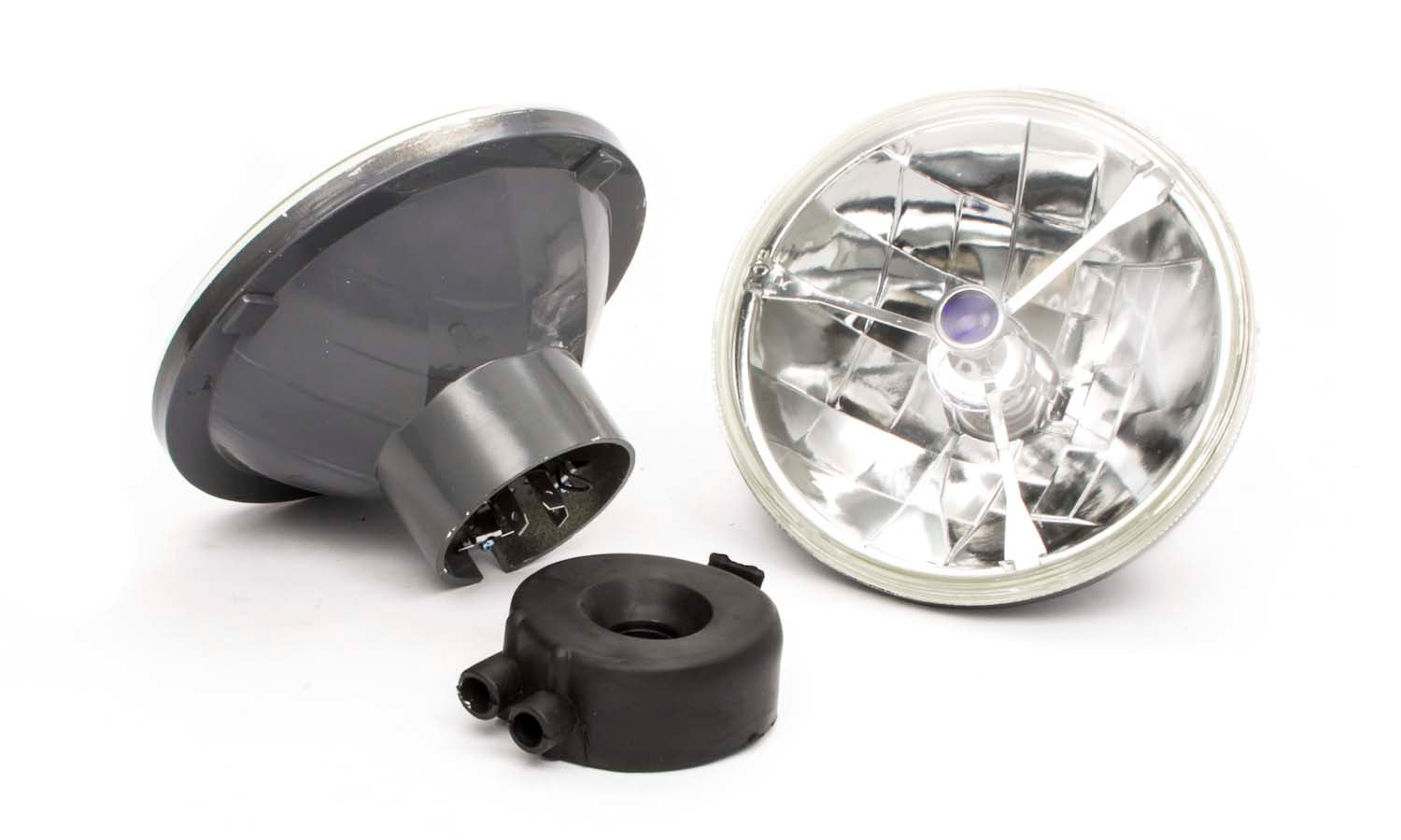 RACING POWER R7405 7in Tri-Bar Headlight w/H4 Bulb