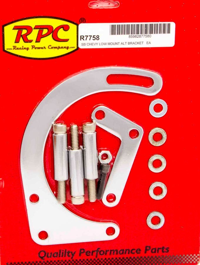 RACING POWER R7758 55-69 fits SBC Steel Low Mt Alt Bracket Chrome