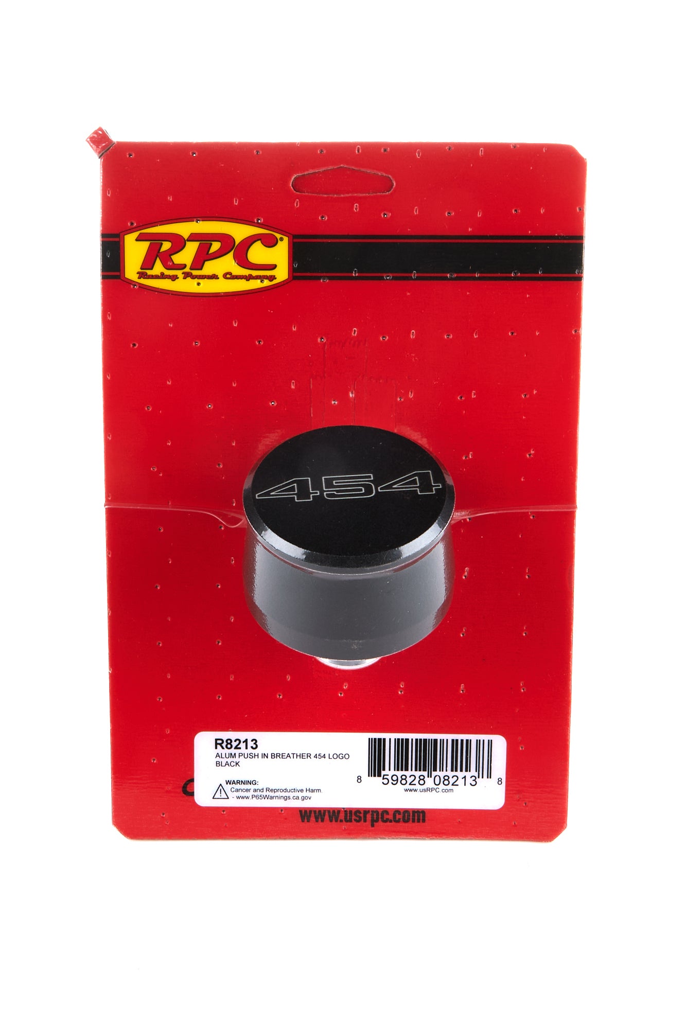 RACING POWER R8213 Valve Cover Breather 454 Logo Black Each