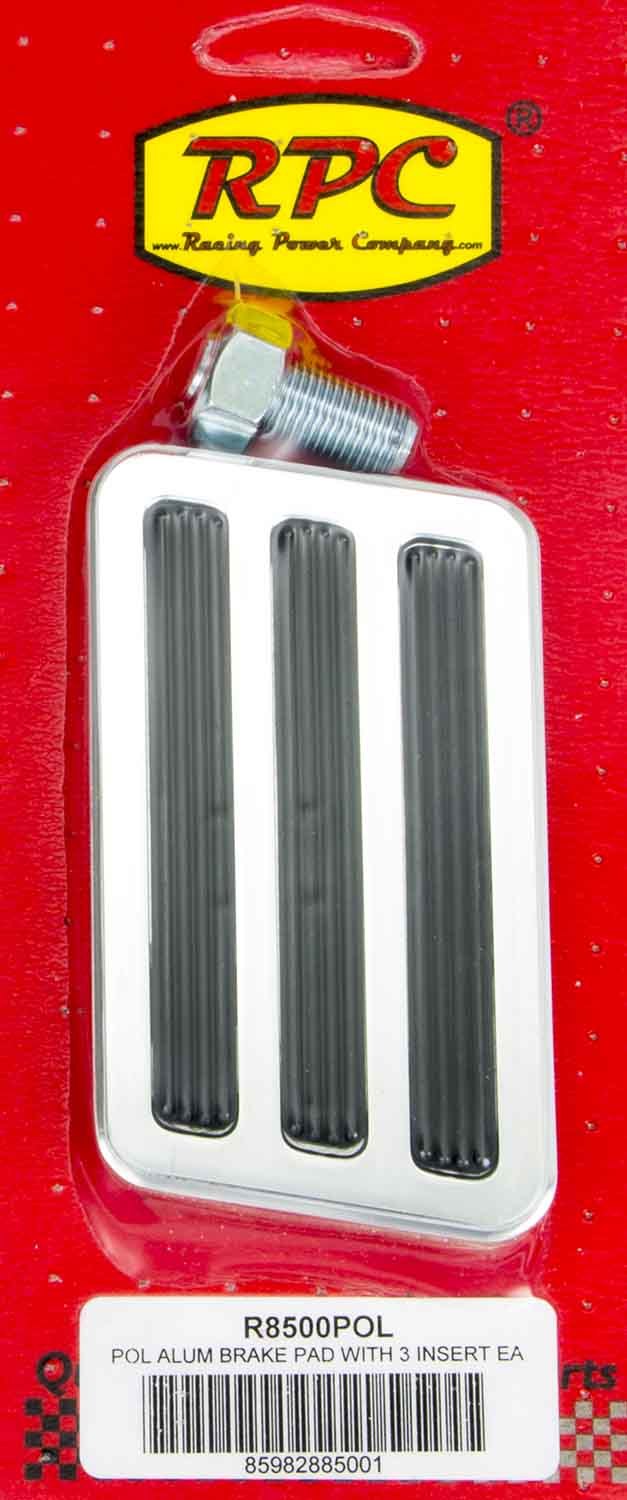 RACING POWER R8500POL Brake Pad Polished with Rubber Inserts