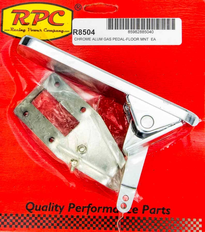 RACING POWER R8504 Floor Mount Gas Pedal Chrome