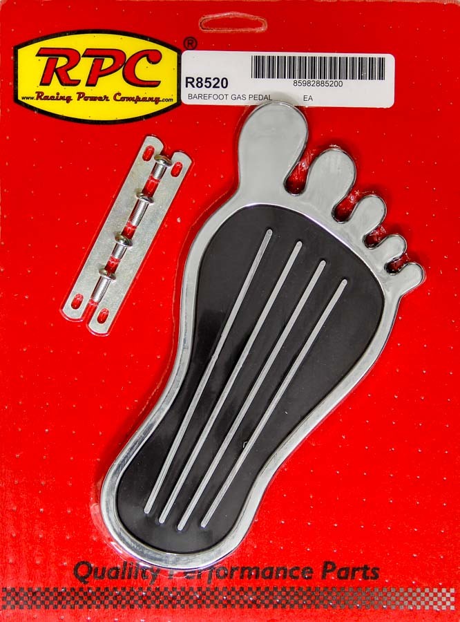 RACING POWER R8520 Gas Pedal Barefoot Chrom Steel