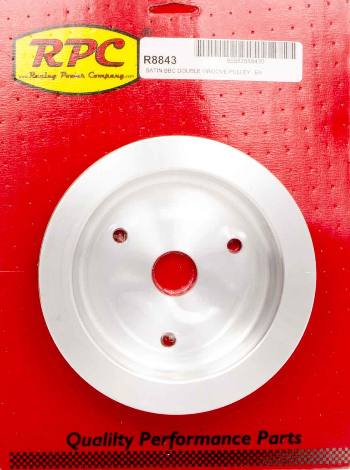 RACING POWER R8843 BBC SWP 2 Groove Lower Pulley Satin
