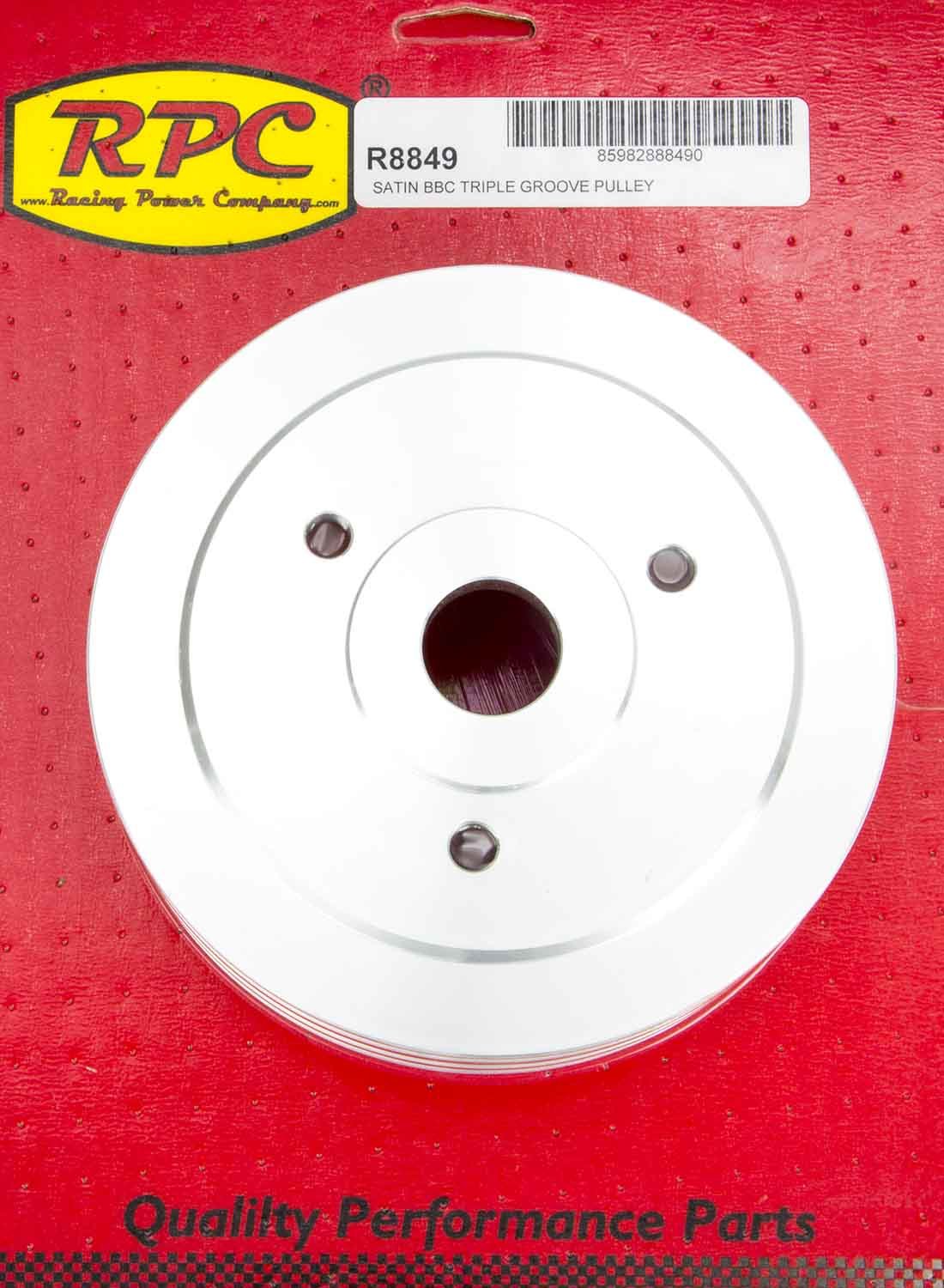 RACING POWER R8849 BBC SWP Triple Groove Lower Pulley Satin