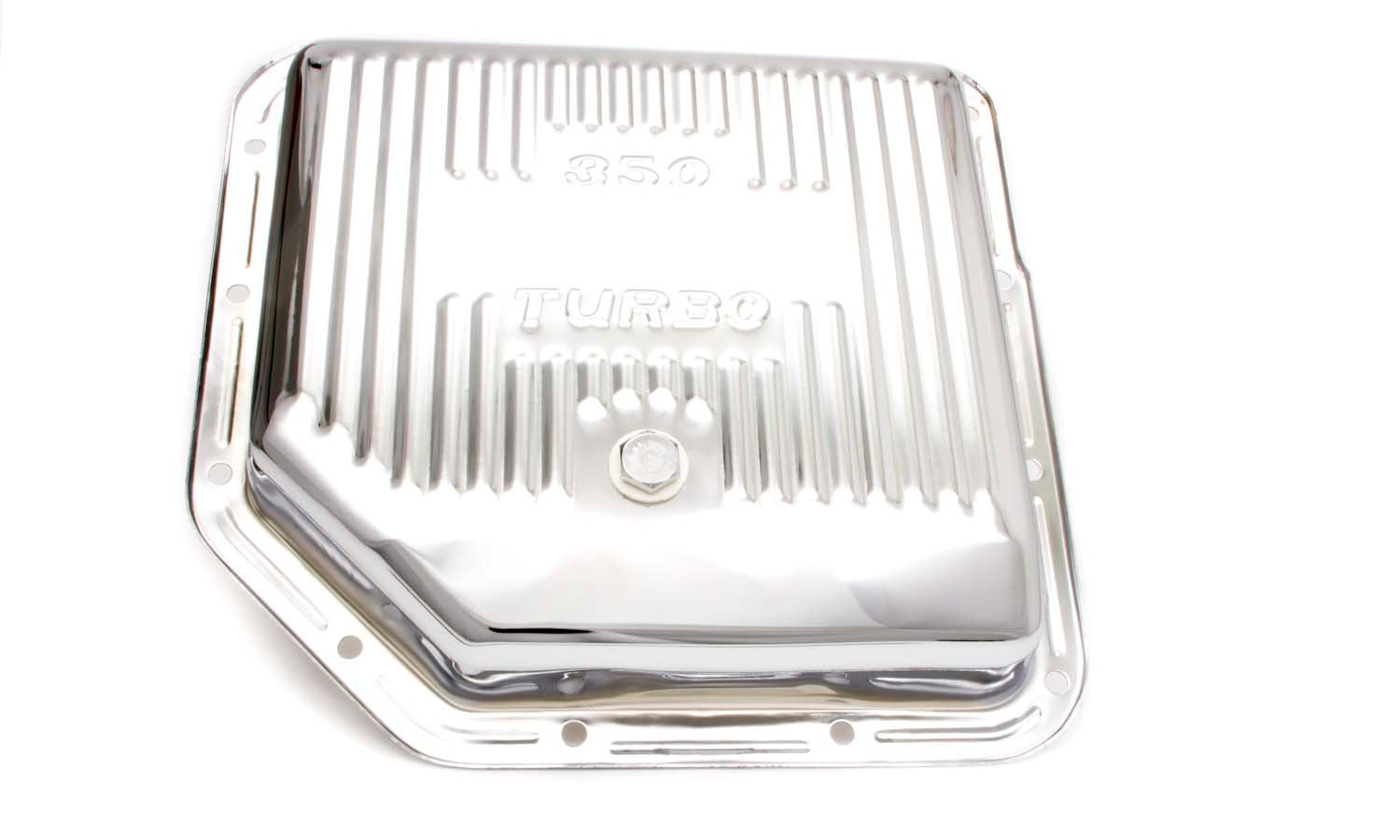 RACING POWER R9122 TH350 Trans Pan Chrome Steel Finned