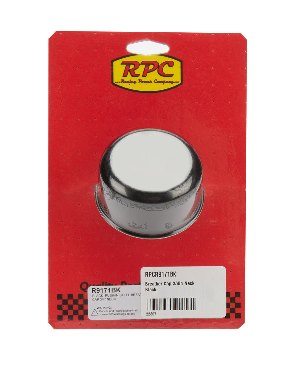 RACING POWER R9171BK Breather Cap 3/4in Neck Black