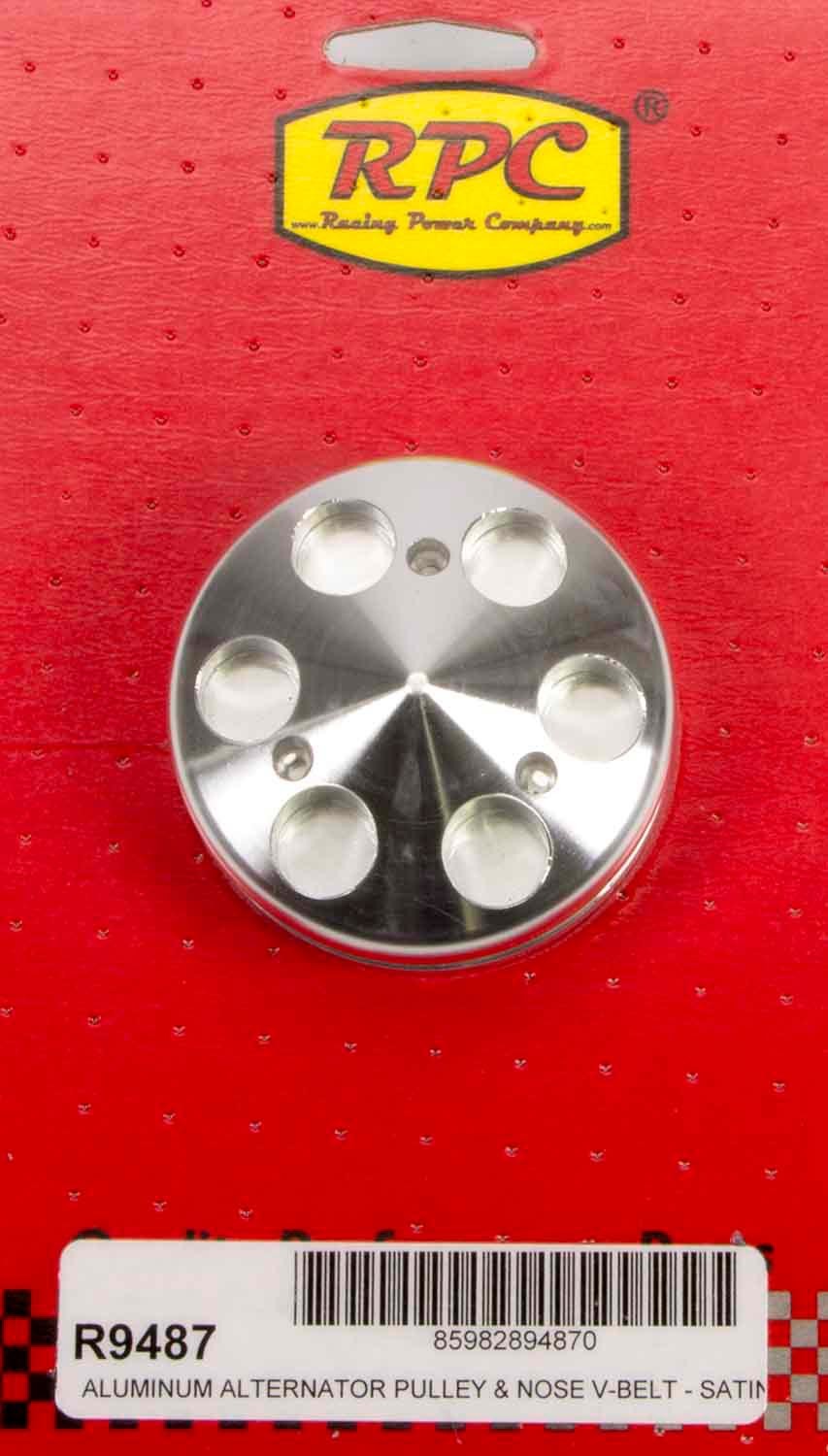 RACING POWER R9487 fits SBC Single Groove Alt. Pulley Satin