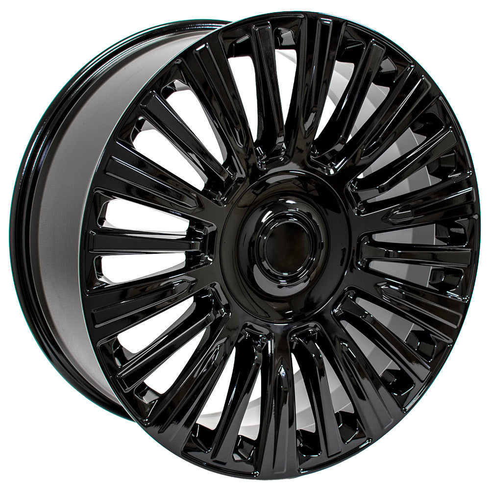 OE Wheels CA92-22090-6550-28B 22" Replica fits Cadillac Escalade Gloss Black