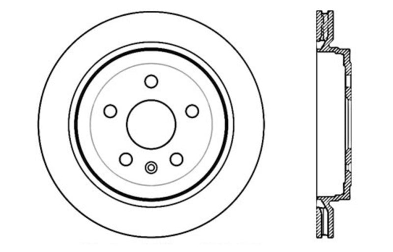 Stoptech 127.62105R Slotted & Drilled Sport Brake Rotor