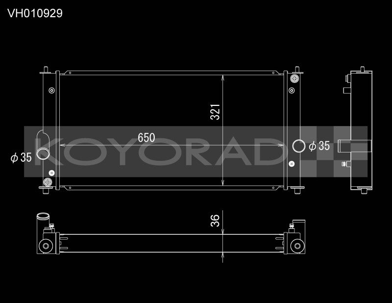 Koyo 00-05 Toyota MR2 Spyder 1.8L I4 MT (Manual Transmission) All-Aluminum Radiator