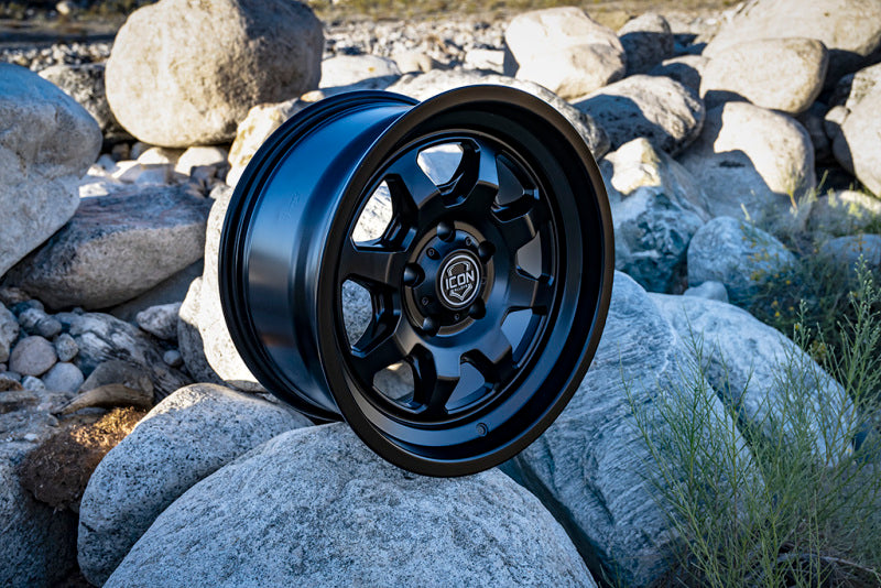 ICON 8117859057SB Nuevo 17x8.5 / 6x5.5 / 25mm Offset / 5.75in BS - Satin Black Wheel