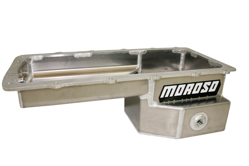 Moroso 20574 fits Ford 5.0 Coyote (w/Rear Sump) Drag Race Baffled Wet Sump 9qt A