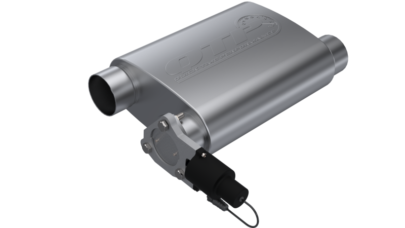 QTP 13300C 3in Weld-On 304SS Screamer Muffler w/Bolt-On QTEC Electric Cutout