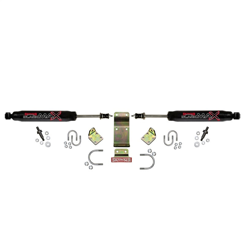 Skyjacker 8208 2018 fits Jeep Wrangler JL - Black Dual Steering Damper Kit