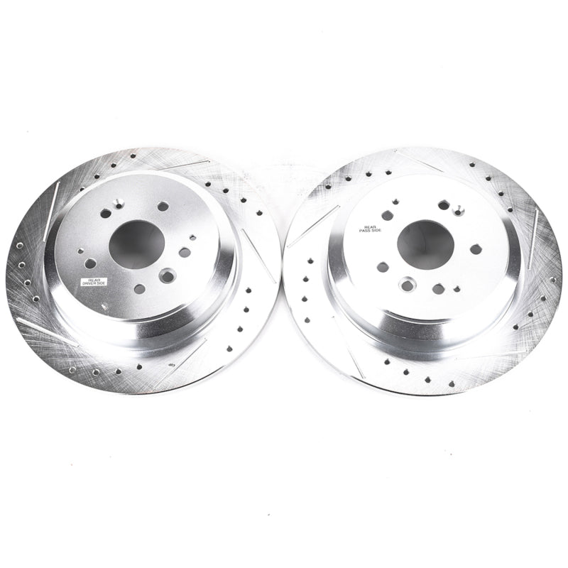 PowerStop fits Acura 14-16 MDX Rear Evolution Drilled & Slotted Rotors - Pair