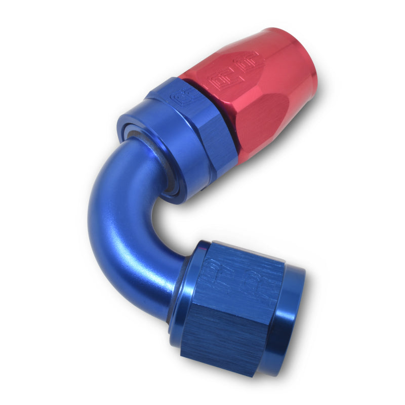 Russell 613440 Performance -16 AN Red/Blue 120 Degree Full Flow Swivel Hose End (With 1-1/2in Radius)