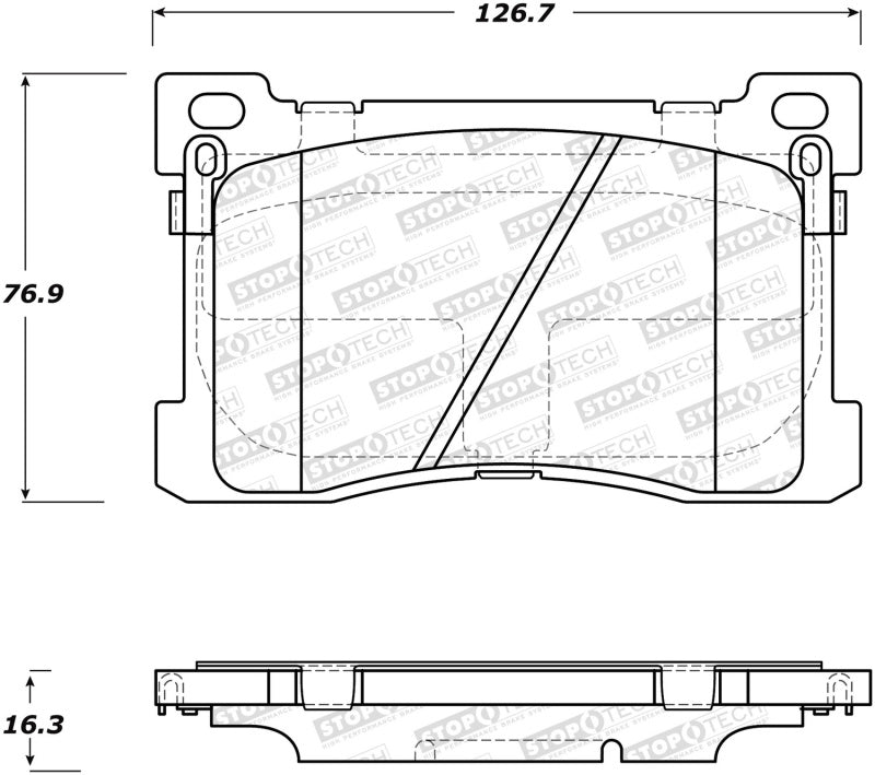 Stoptech 308.1576 Street Brake Pads - Front