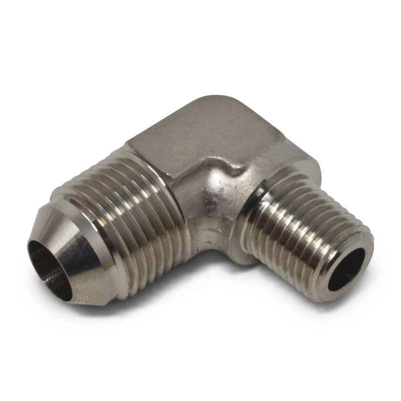 Russell 660861 Performance -8 AN to 3/8in NPT 90 Degree Flare to Pipe Adapter (Endura)