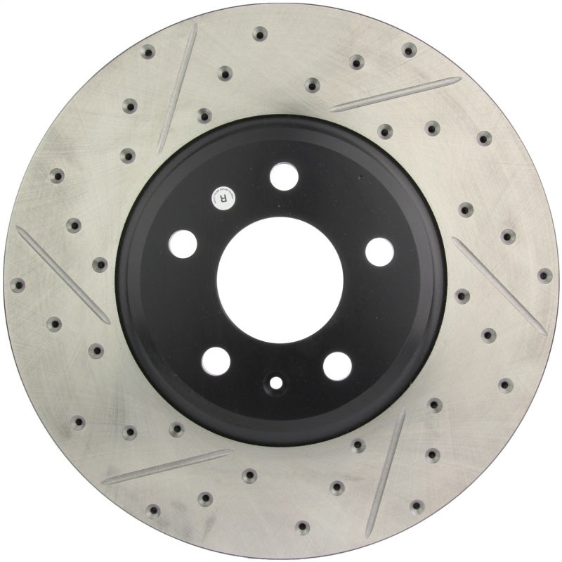 Stoptech 127.33123R Power Slot 09-10 Audi A4/A4 Quattro / 08-10 A5 / 10 S4 Front Right Drilled & Slotted Rotor
