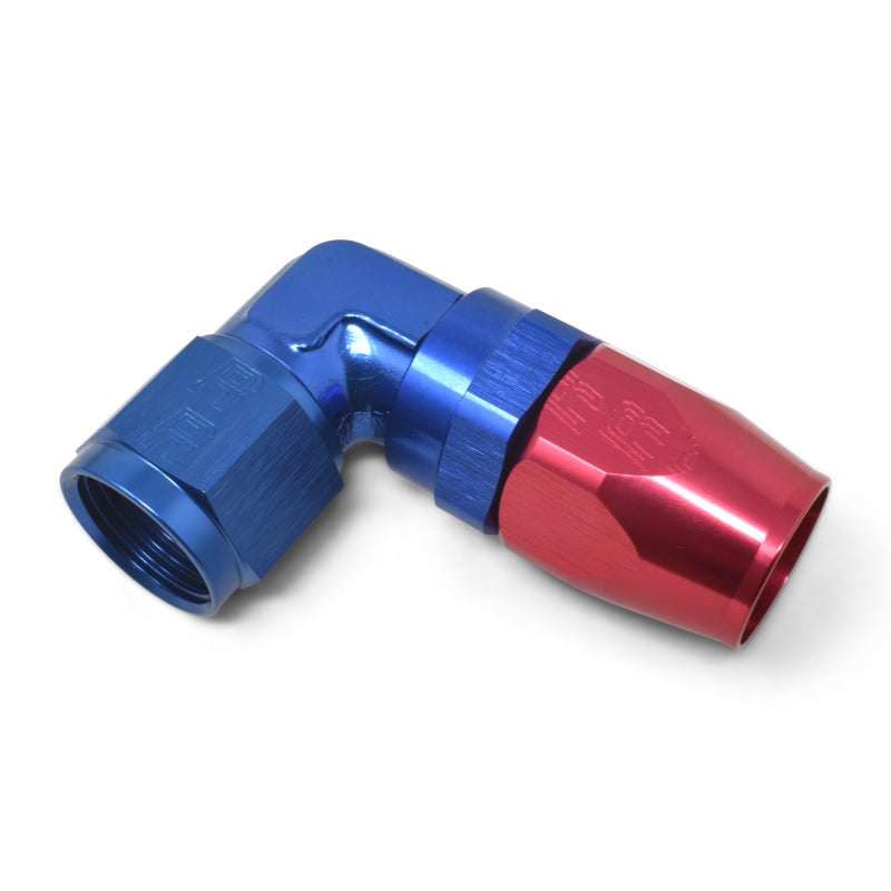 Russell 613640 Performance -6 AN Red/Blue 90 Degree Forged Aluminum Swivel Hose End