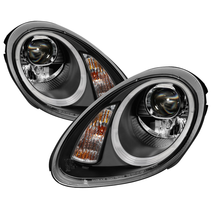 Spyder 5083210 fits Porsche 05-08 Cayman Headlights - Halogen Model Only - Blac