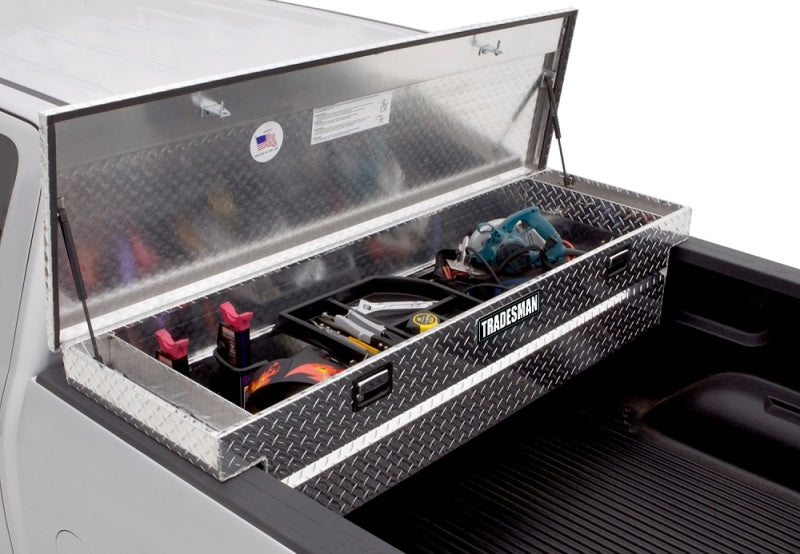 Tradesman 79304 Aluminum Single Lid Cross Bed Truck Tool Box (63in.) - Black