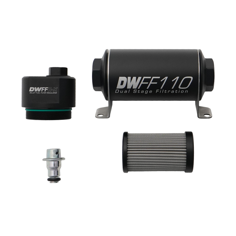 DeatschWerks 8-FFR-110-010K DWFFR-X 110mm Billet Fuel Filter Regulator - 10 Micron