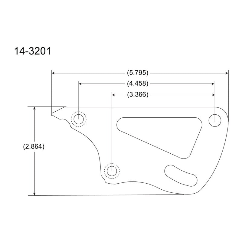 Peterson Fluid Systems 14-3201 fits Ford Small Block Mount Blade - Right Side