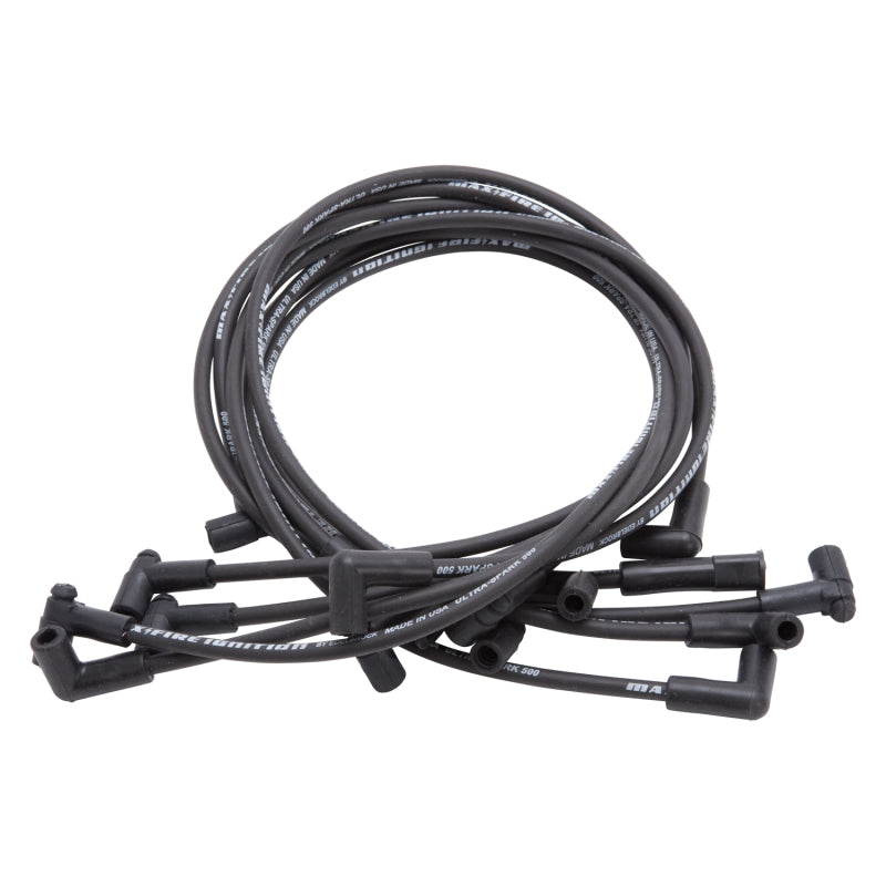 Edelbrock 22703 Spark Plug Wire Set fits SBC 78-86 V8 Hei 500 Ohm Resistance Black (Set of 8)