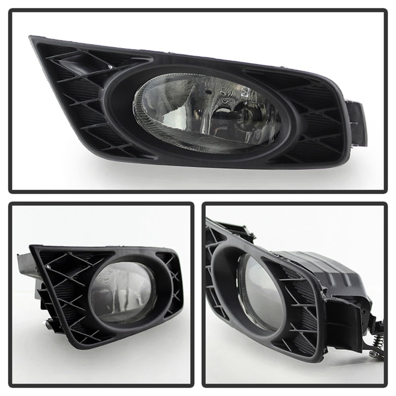 Spyder 5077448 fits Honda 08-10 Odyssey OEM Fog Lights W/Switch- Smoked FL-CL-H
