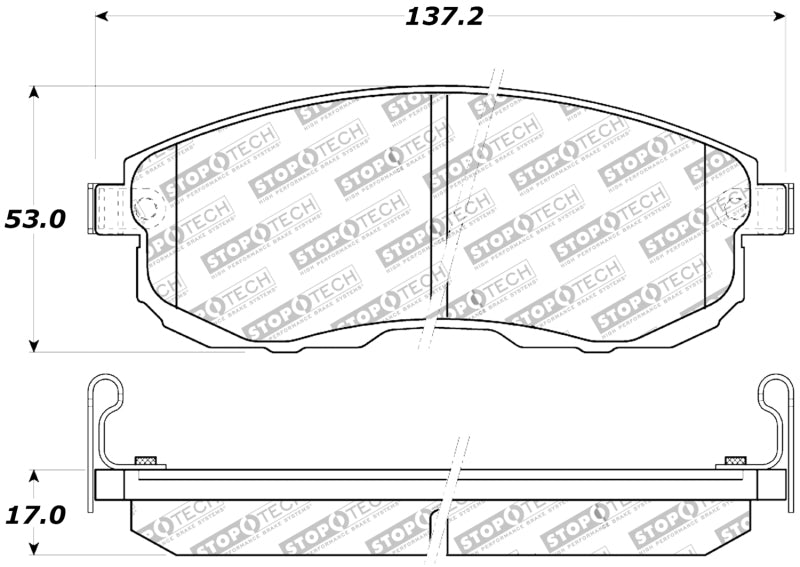 Stoptech 309.0815 Performance 02-05 fits Infiniti G35 / 07-09 Nissan Altima/Sentra / 6/02-05 350Z Front Brake Pa