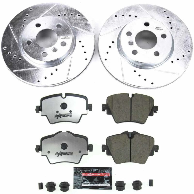 PowerStop K8323 26 fits Mini Cooper Clubman Front Z26 Street Warrior Brake Kit