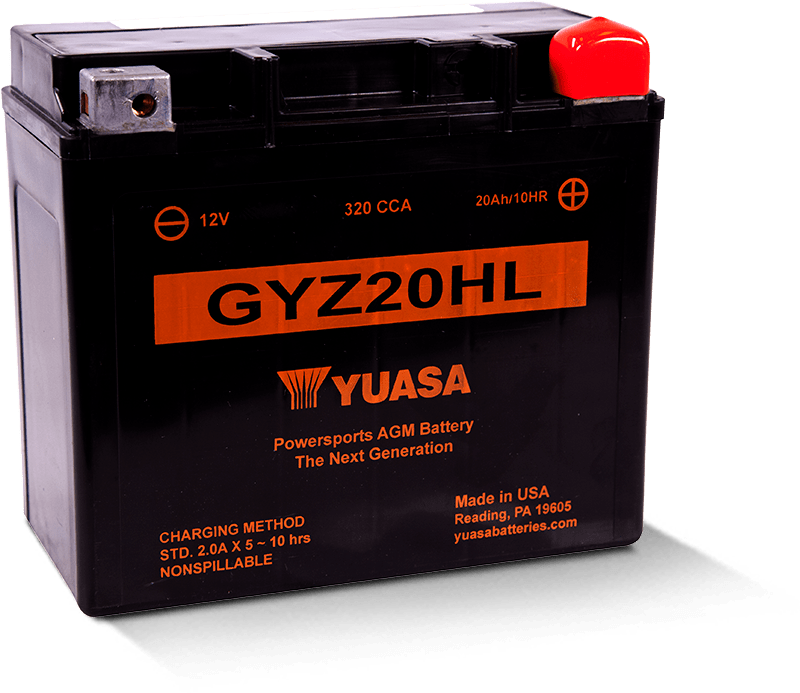 Yuasa YUAM720GH GYZ20HL High Performance Maintenance Free AGM 12 Volt Battery