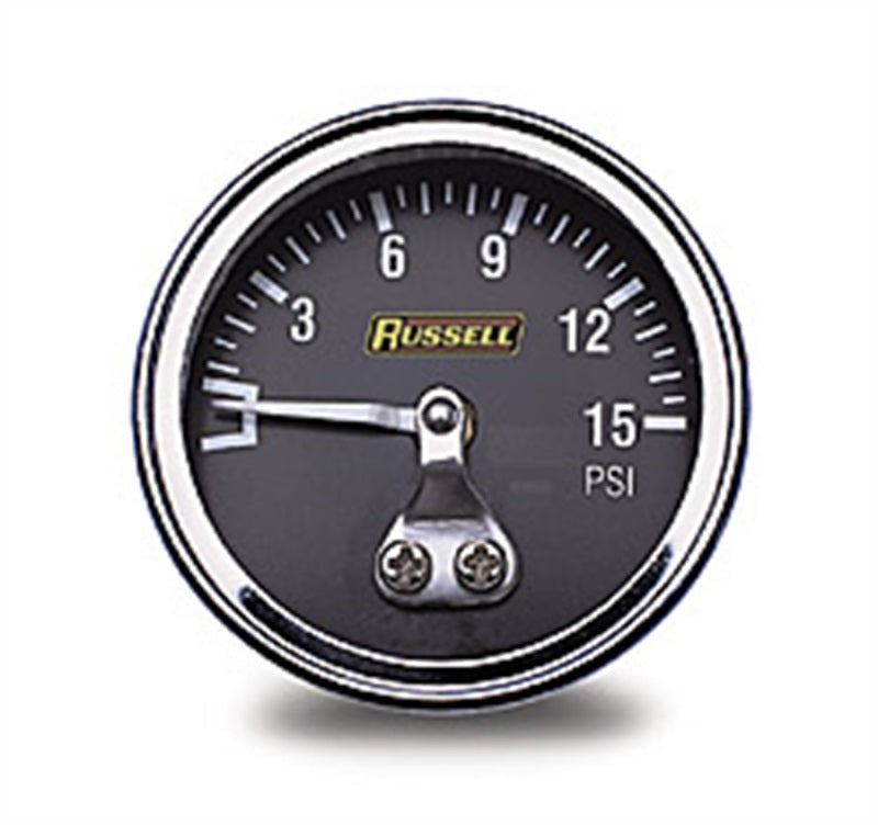 Russell 650350 Performance 15 psi fuel pressure gauge (Non liquid-filled)