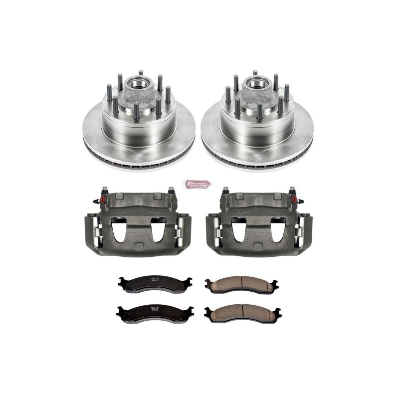 Power Stop KCOE5087 95-97 fits Ford F-350 Front Autospecialty Kit w/Cals