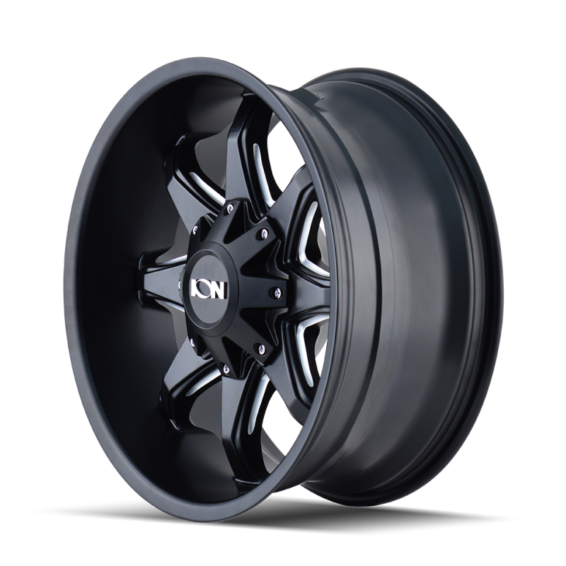ION 181-7956M12 Type 181 17x9 / 5x114.3 BP / -12mm Offset / 87mm Hub Satin Black/Milled Spokes Wheel