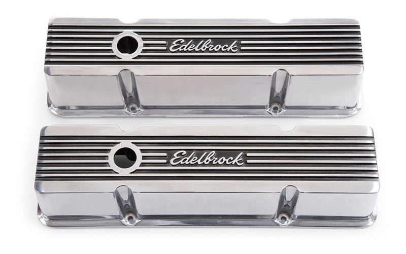 Edelbrock 4263 Valve Cover Elite II Series fits Chevrolet 1959-1986 262-400 CI V8 Tall Polished
