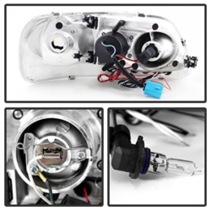 Spyder 5078445 fits Ford 97-03 F150 Projector - LED Halo Amber Reflctr LED Blk