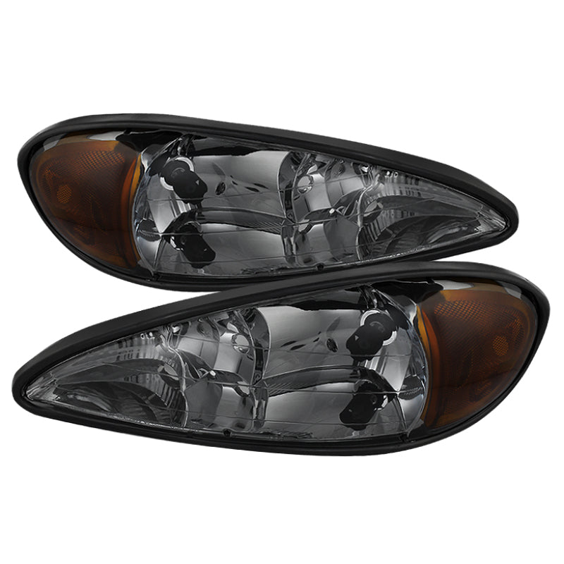 9023521 Xtune fits Pontiac 99-05 Grand Am Crystal Headlights Smoke HD-JH-PGAM9
