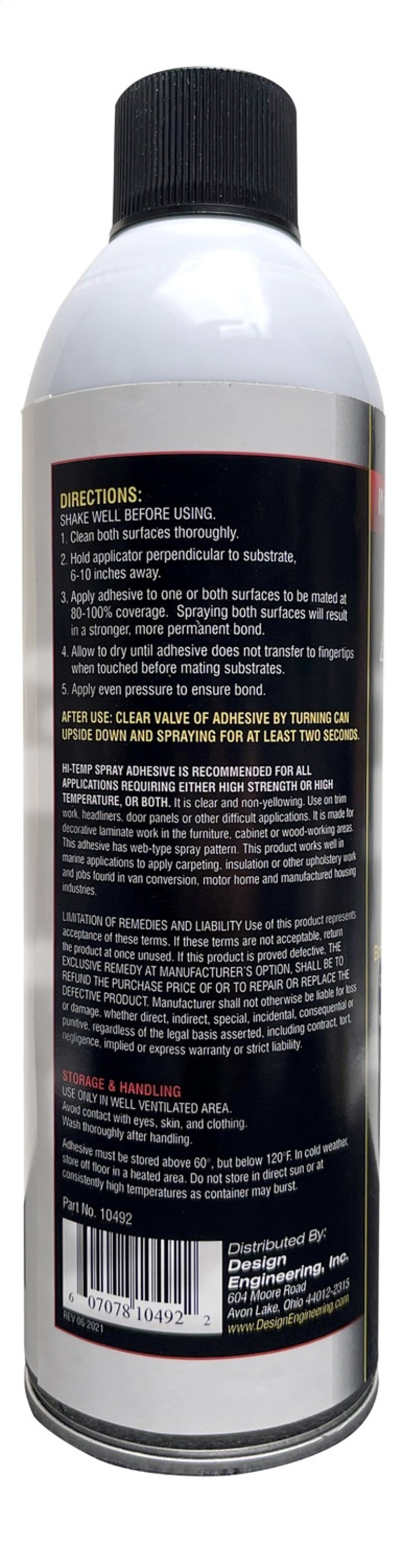 DEI 10492 Hi Temp Spray Adhesive 13.3 oz. Can