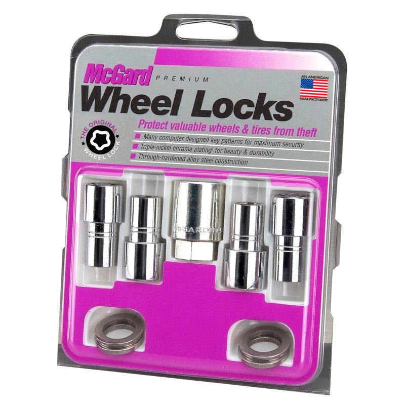 McGard 22158 Wheel Lock Nut Set - 4pk. (Long Shank Seat) M12X1.5 / 13/16 Hex / 1.75in. Length - Chrome