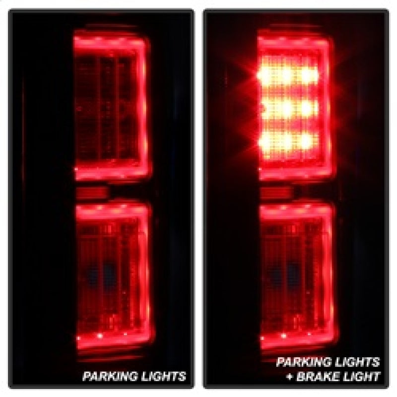 Spyder 5083692 fits Ford 15-20 F150 2017 Light Bar LED Tail Lights - Red Clear